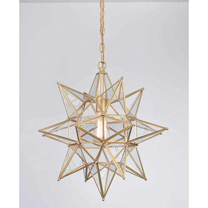 Cameria 1 - Light Unique/Statement Pendant, Brass, 66" H x 18.89" W x 18.89" D