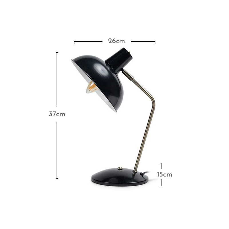 Omarious Metal Desk Lamp, Black