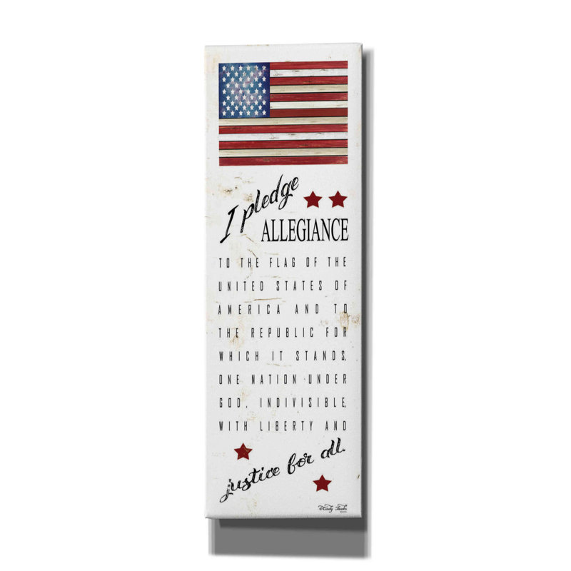 «Delavallade I Pledge Allegiance» par Cindy Jacobs - impression panoramique sur toile tendue, H 60 po x l 20 po x P 1,5 po