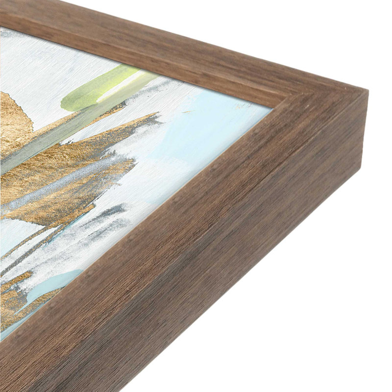 «Blue Gold Ice I» par June Erica Vess, reproduction d'art, Brun, H 30 po x l 30 po