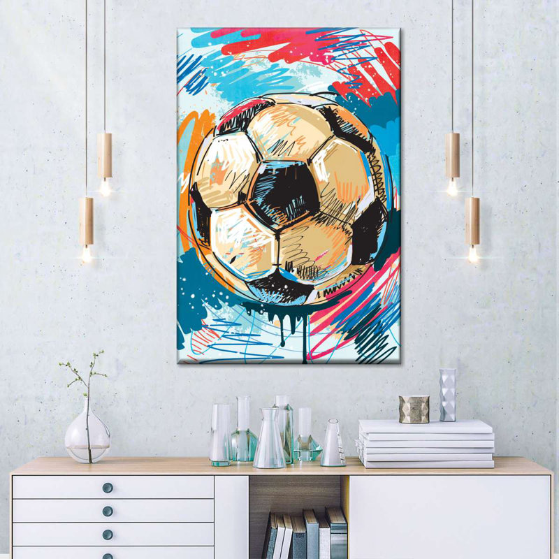 «Fun Soccer Ball», reproduction sur toile tendue, H 48 po x l 32 po x P 1,25 po