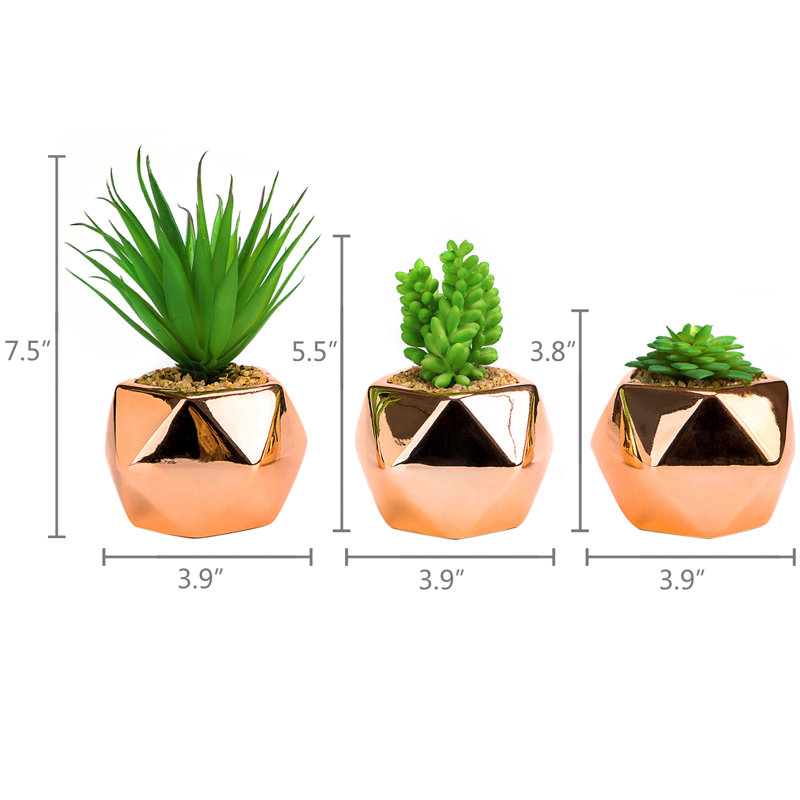 7.5 " H Faux Succulent