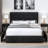 Andam Linen Upholstered Standard Bed, 4 Drawer Storage Platform Bed-94584438-94584439