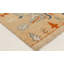 Tapis antique antique bleu / brun / orange fait à la main 4 pi 7 po x 8 pi 4 po