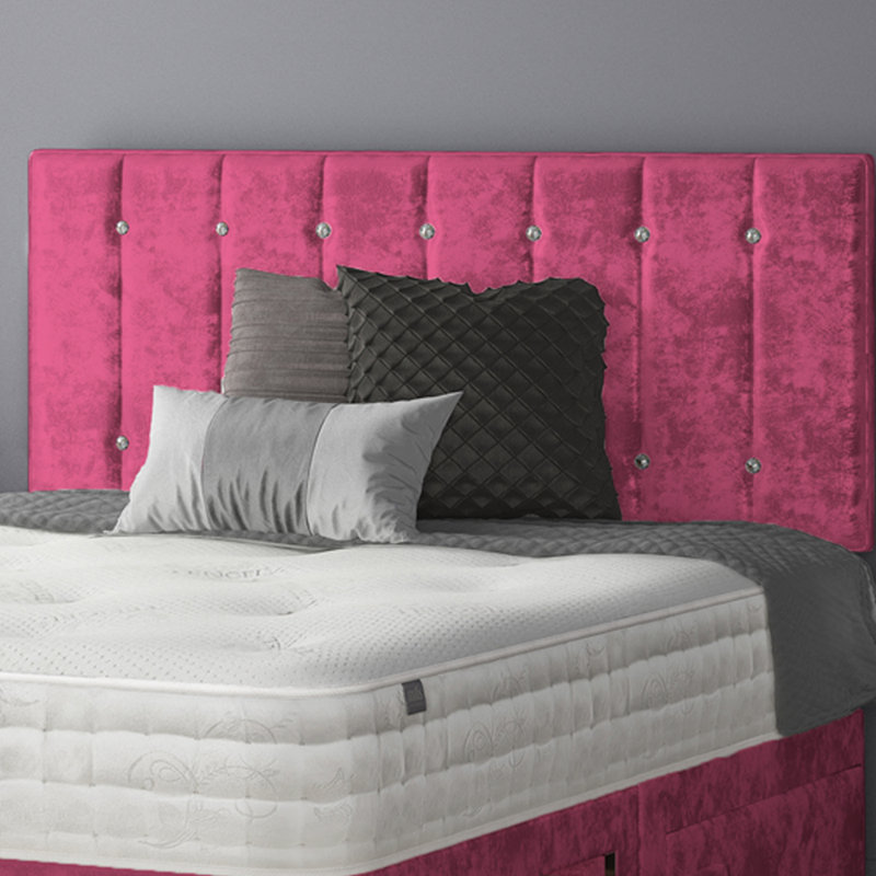 Chih Upholstered Headboard, Double (4'6), Amethyst