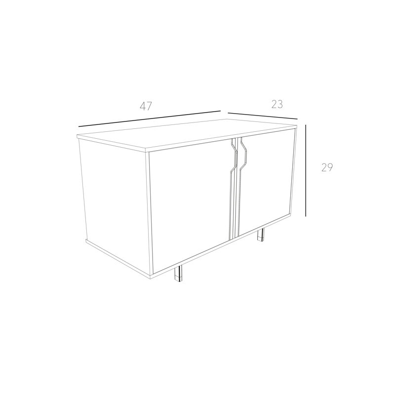 Commode double 4 tiroirs Chapman, Blanc
