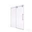 Porte de douche coulissante simple sans cadre de 44 à 48 po de hauteur H 76 po - verre trempé transparent de 5/16 po (8 mm), conception à dérivation avec finition chromée