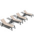 Ensemble de chaises longues inclinables 83,45 po