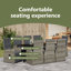 8 - Person Patio Dining Set with Rectangular Table