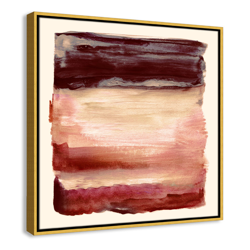 «Burgundy Sky I» par Nan, Or, H 25,5 po x l 25,5 po