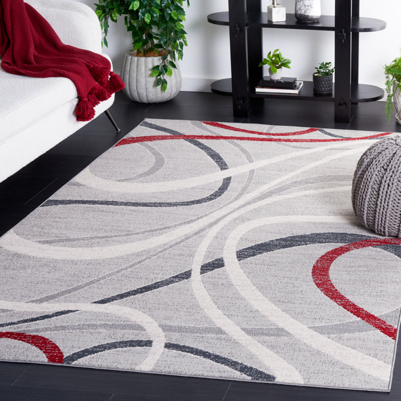 Tapis à motif abstrait Corri Performance, Rectangle 5 pi 3 po x 7 pi 6 po