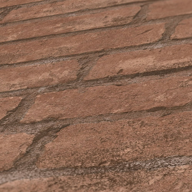 Bricks and More Collection Red Clay Brick Wallpaper Roll