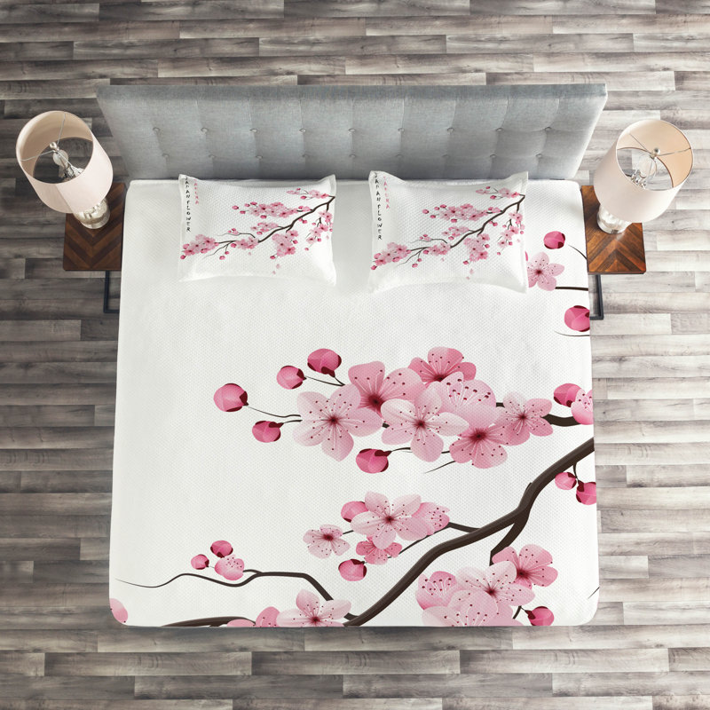 Eclectic Polyester Floral Coverlet