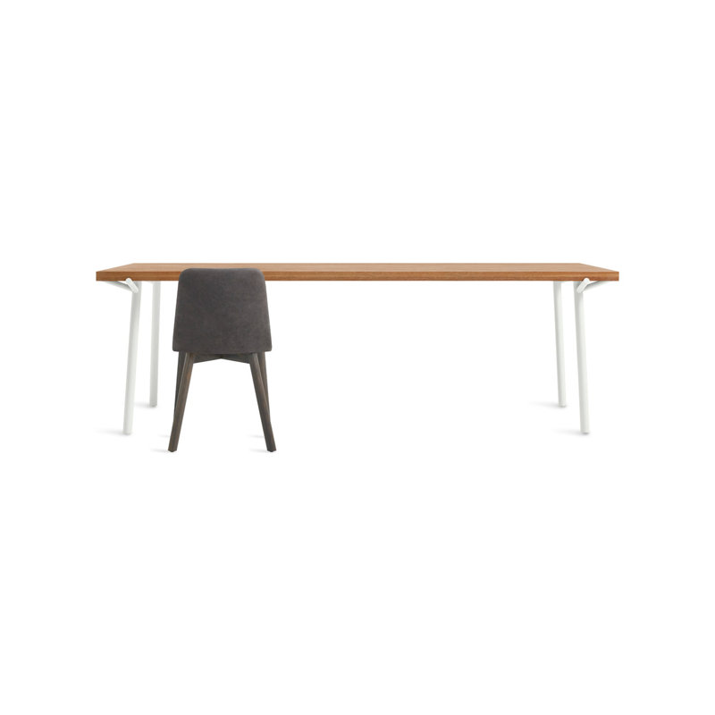 Branch Solid Oak Dining Table, 33" W x 91" L, Oak, White
