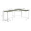 Bureau d'ordinateur gris et blanc