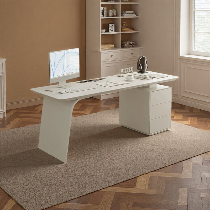 Bureau en bois massif Minimalist Modern, 29.52" H x 78.74" W x 27.55" D