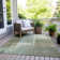 Machine Washable Indoor/Outdoor Xhevrie Seafoam Rug