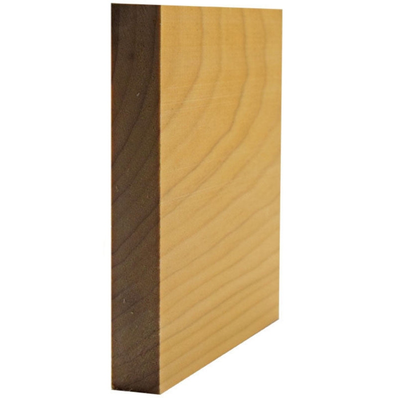 Plinthe EWBB53 à rebords carrés de 5 1/4 po x 3/4 po. Sans finition, Peuplier