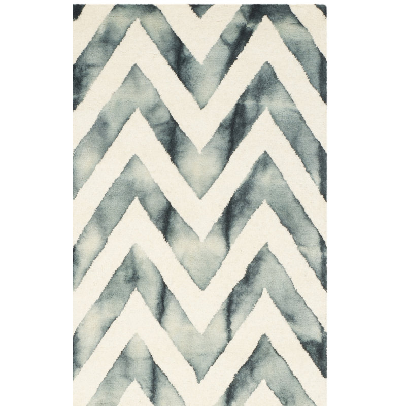 Danny Hand Tufted Wool Chevron Rug, Square 7'
