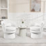 Fauteuil d'appoint rembourré et pivotant en velours