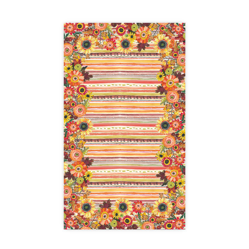 Harvest Snippets Rectangular Fall Fabric Tablecloth 70" x 120"