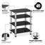 Modern Audio Cabinet With 4 Tier Glass Shelf