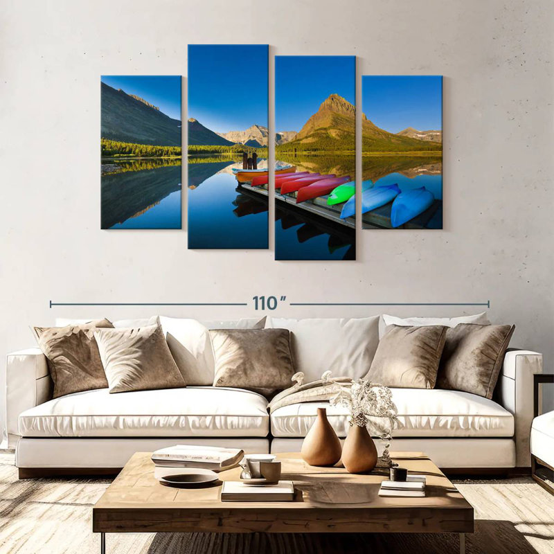 Alvord Lake Glacier Canoes, 54" H x 84" W