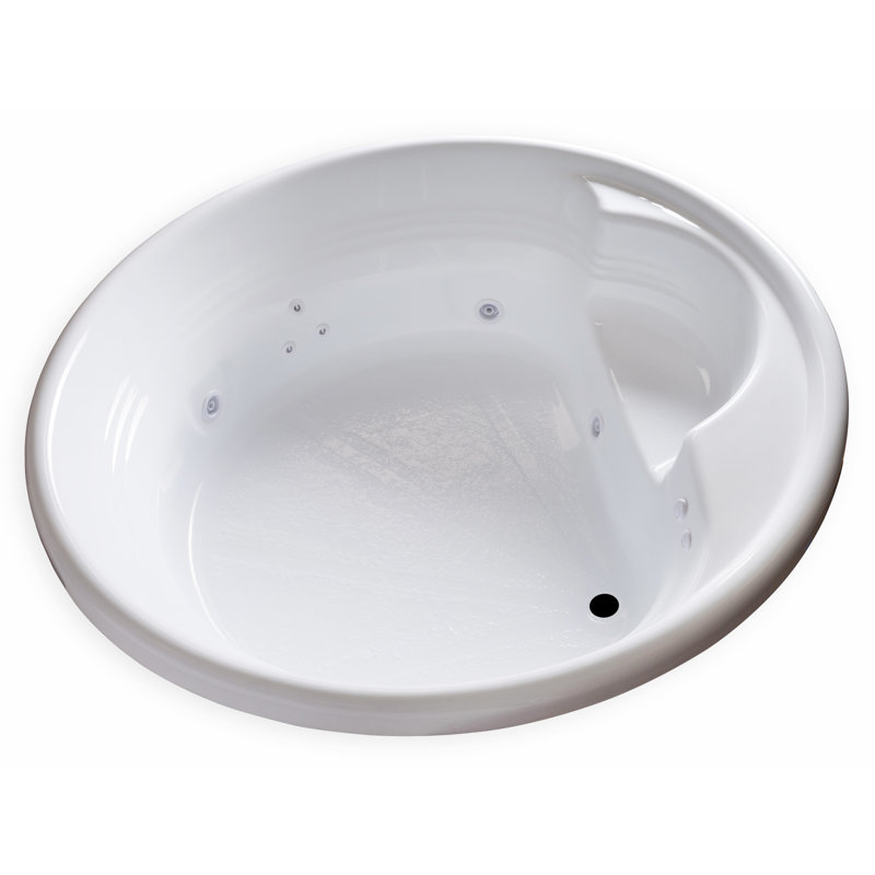 72'' x 72'' Drop-In Whirlpool Acrylic Bathtub