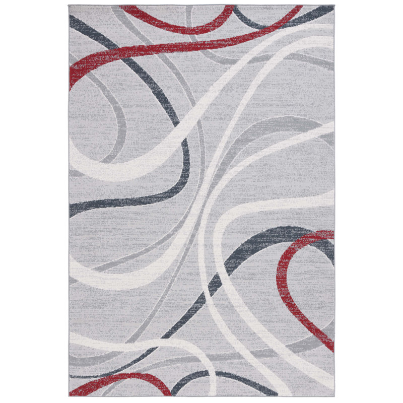Tapis à motif abstrait Corri Performance, Carré 6 pi 7 po