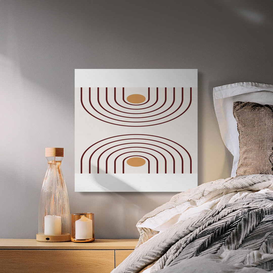 Abstract Arches Canvas Wall Art, Modern Geometric Print, Boho Home Decor, Gallery Wrapped, Ready to Hang, Archival Ink