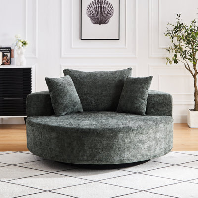 Fauteuil pivotant à 360 degrés Chenille
