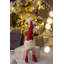 Ensemble de 2 gnomes en tissu avec chapeau rouge et pieds rayés 4,7 po x 4,3 po x 20 po rouge / blanc