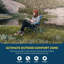 Chaise de camping à bascule Kickback | Chaise berçante pliante portative avec accoudoirs durables, porte-gobelet et siège abaissé pour plus de confort-1644339338