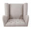 Chaise d'appoint capitonnée de style rétro avec garniture décorative