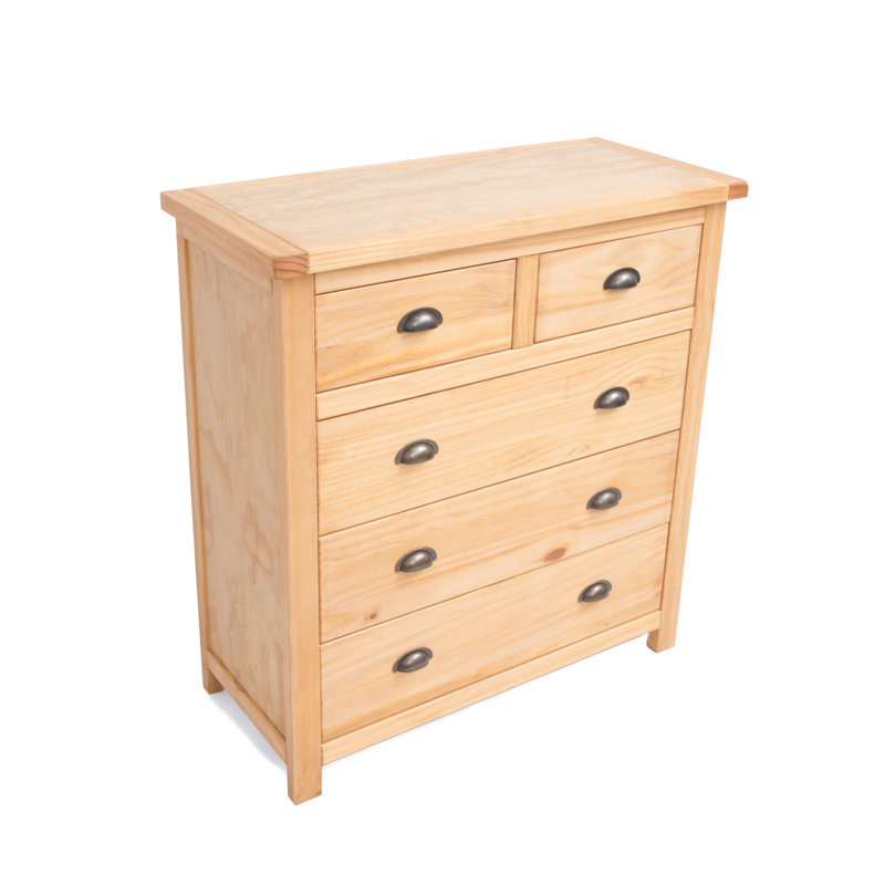Cedrick 90cm W 5 - Drawer Chest of Drawers