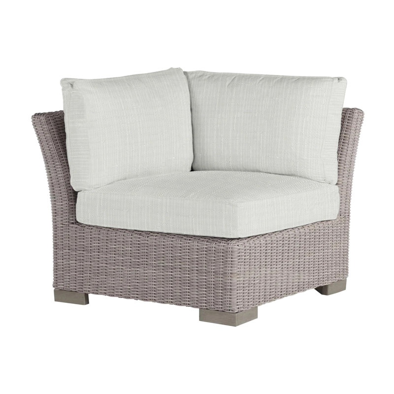 Club Woven Patio Lounge Chair with Cushions, No Welt, Verona Silver, Oyster
