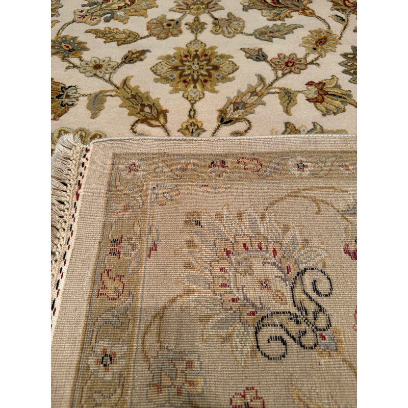 Tapis en laine beige noué à la main Original Original