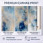 «Blue and Gold Marble Clouds I», reproduction de cadre flottant sur toile 3 pièces-880260572-924950570