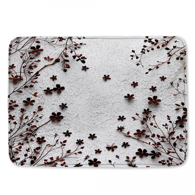 Tapis de bain floral