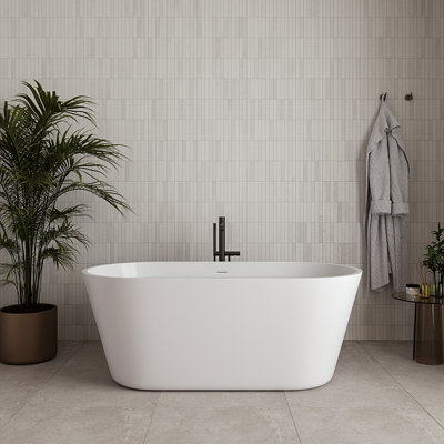 Baignoire autoportante 59 "avec drain interne Streamline