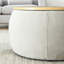 Repose-pieds rond avec rangement - Table de bout et repose-pieds 2 en 1-1704917473