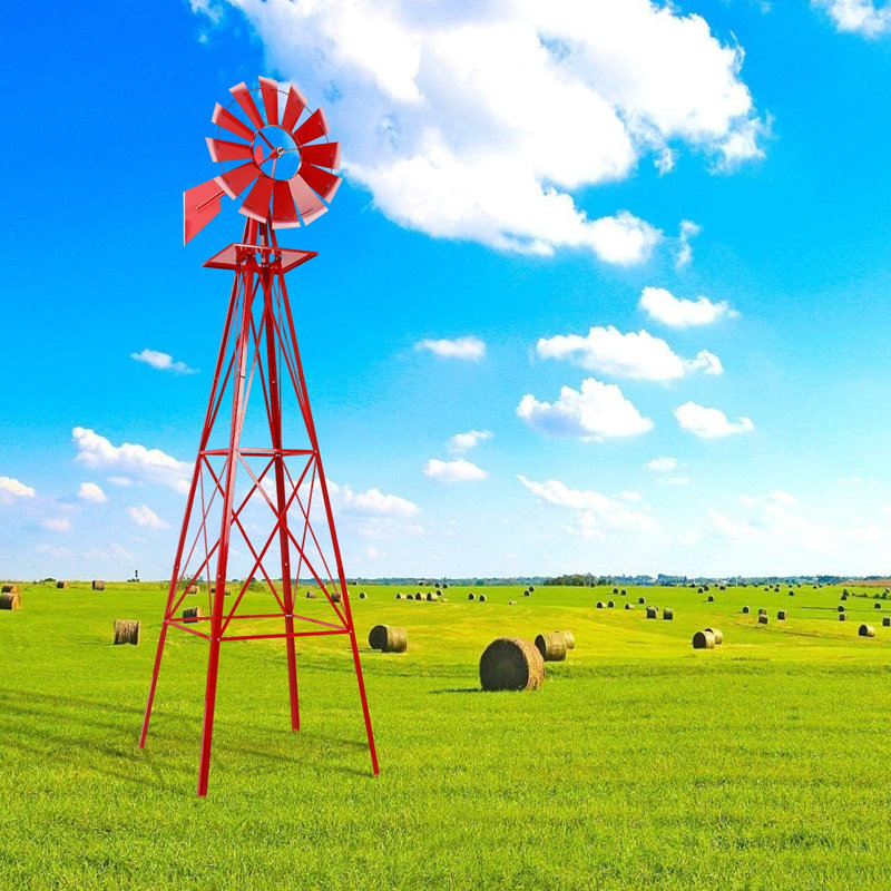 Sia Metal Windmill, Red