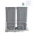 Double Pullout Waste Container Kitchen Trash Can with Soft Close Grey 50QTx2