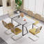 Ensemble de table de salle à manger avec chaises d'appoint rembourrées en velours-381291990-396102609-381291977