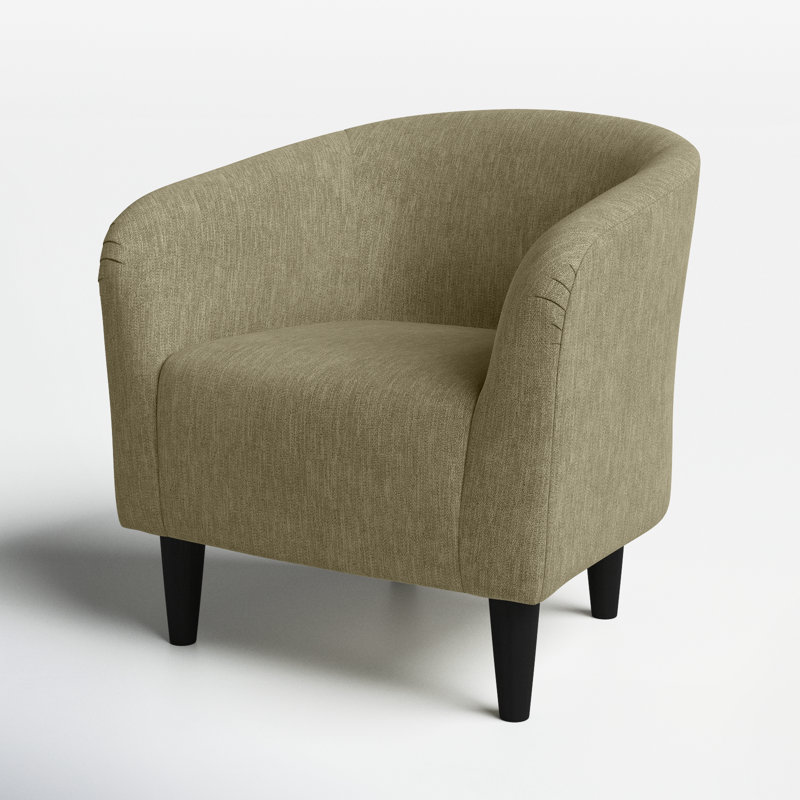 Fauteuil demi-tonneau de 29,50 po de largeur, 100 % polyester vert printemps Hapden