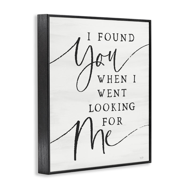 I Found You, source d'inspiration giclée encadrée, design par Lux + Me Designs, H 14 po x l 11 po