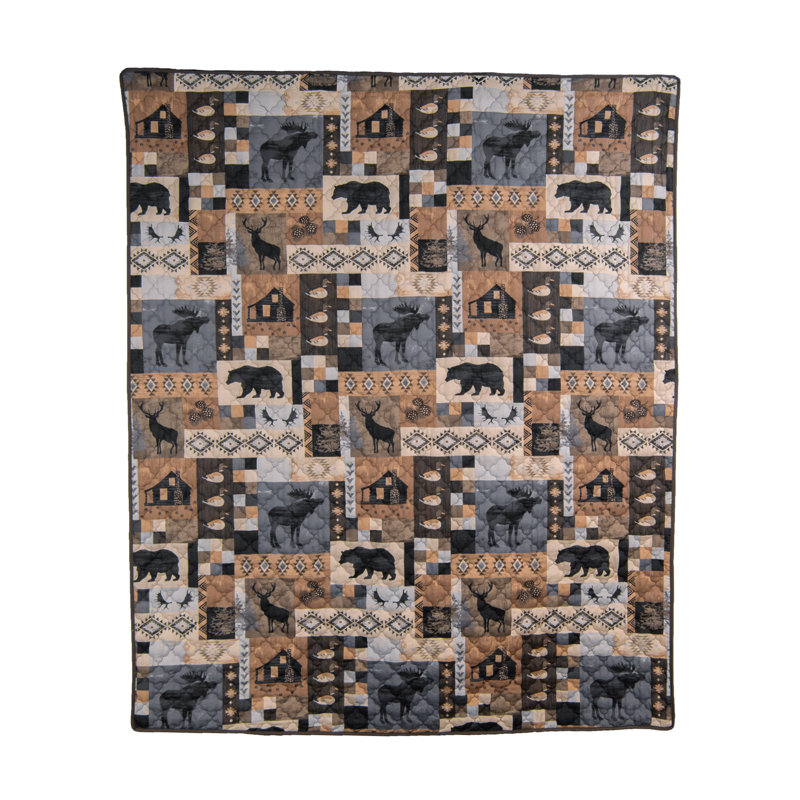 Kila Reversible Rustic Microfiber Throw Blanket