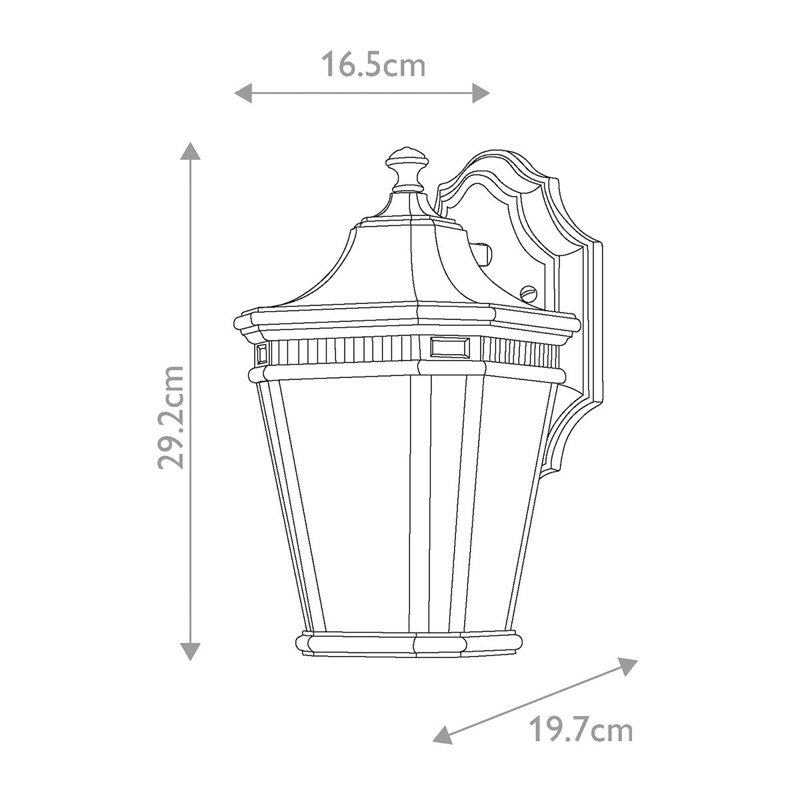 Tibbett 29.2cm H Outdoor Wall Lantern, Black