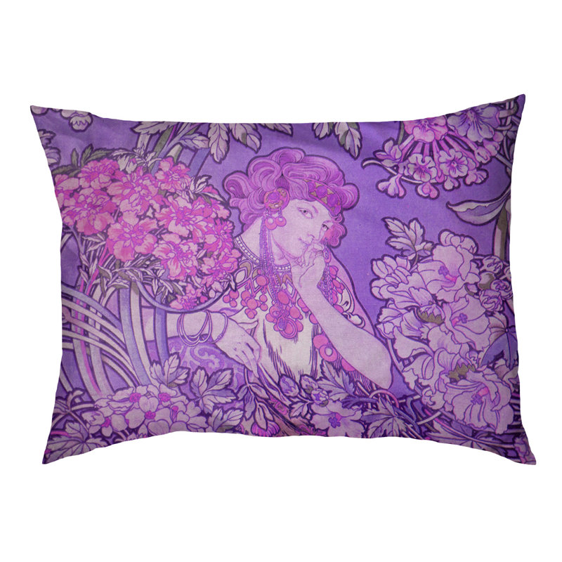 Coussin Spillers, Petit (L 29,5 po x l 19,5 po), Mauve