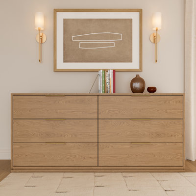 Commode naturelle 6 tiroirs Milano